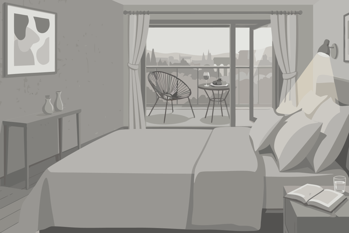 Chambre Lit King-Size - Vue sur Montagne